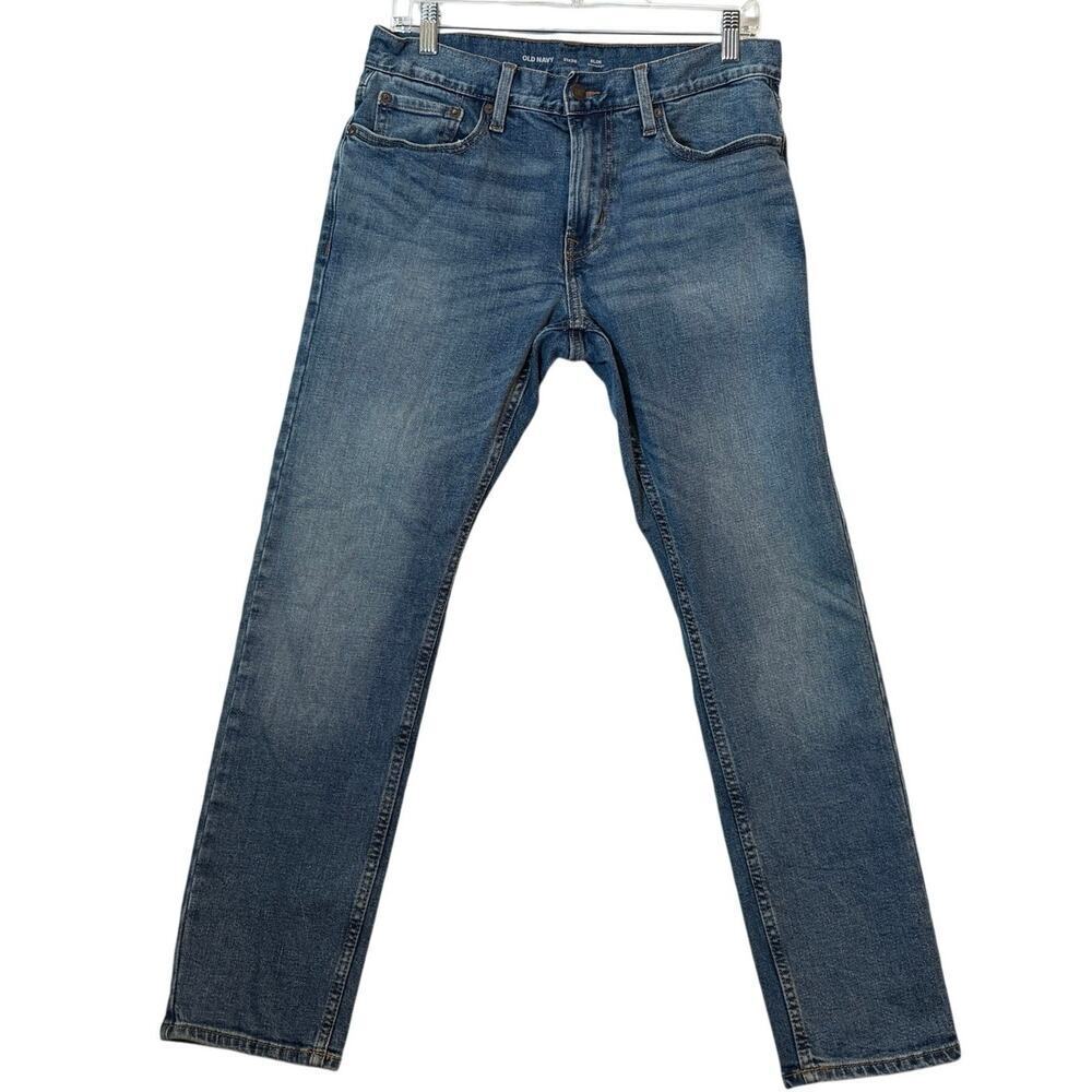 Old Navy Slim Fit Jeans Men 31x30 Blue Mid Rise Denim Pants Casual Career